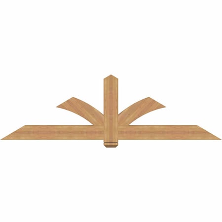 Ekena Millwork Redmond Smooth Timber Gable Bracket, Western Red Cedar, 84"W x 24"H x 3 1/2"D x 5 1/2"F, 7/12 Pitch GBW084X24X0406RED00SWR